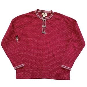 Woolrich Ruby Nordic Metal Clasp Crew Neck Sweater XL